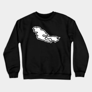 Pender Island, British Columbia Silhouette in Ivory White - Pender Island Crewneck Sweatshirt